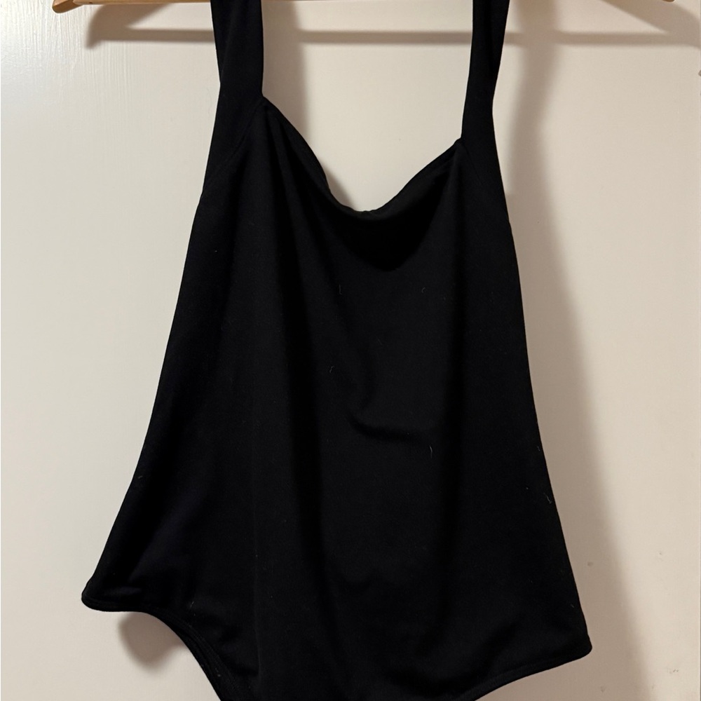PAIGE Elegant Black Halter Bodysuit
